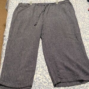 Time and Tru Navy and White Pinstripe Wide Leg Pants